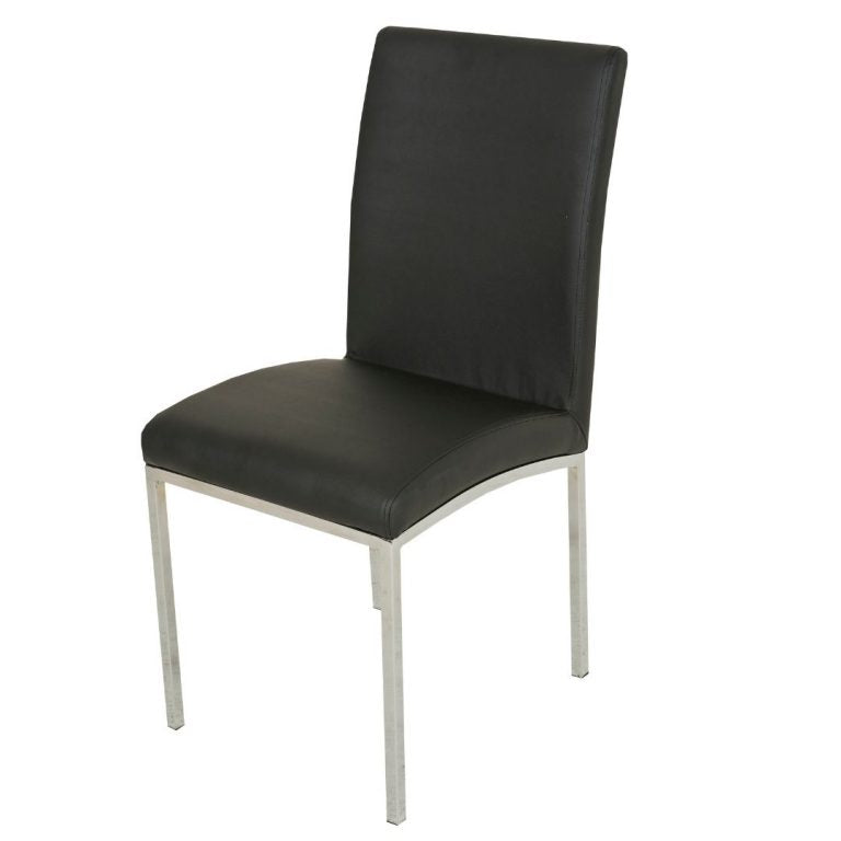 Bari Dining Chair - Faux Leather/Chrome