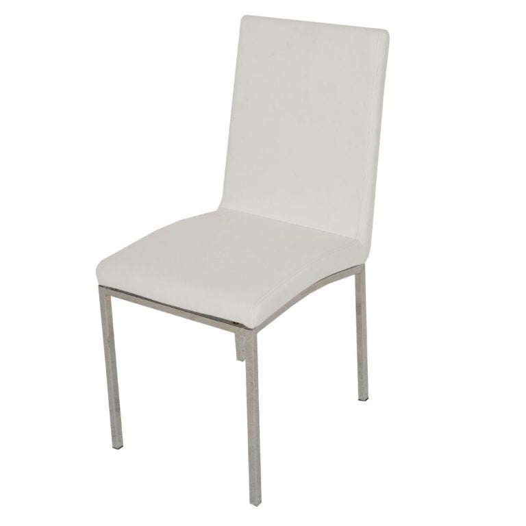 Bari Dining Chair - Faux Leather/Chrome