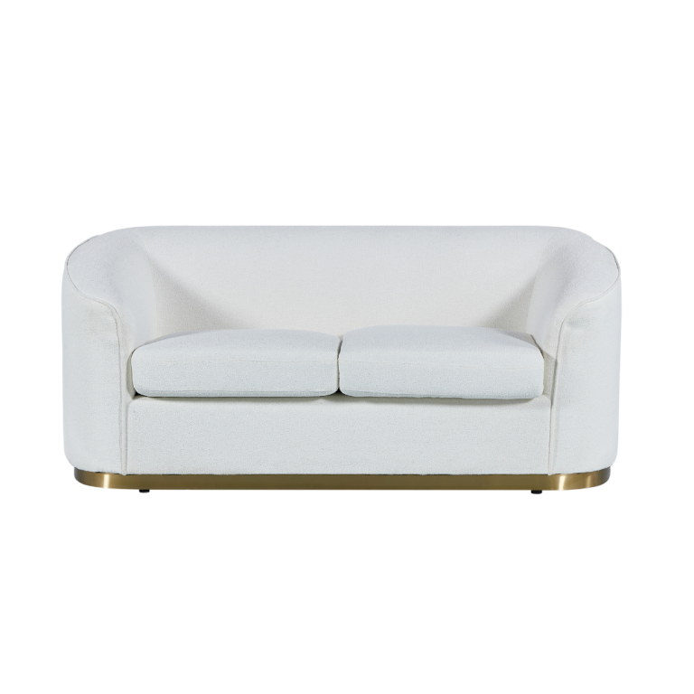 Bellissimo Oro Sofa Gold Base Bertoni Boucle Upholstery