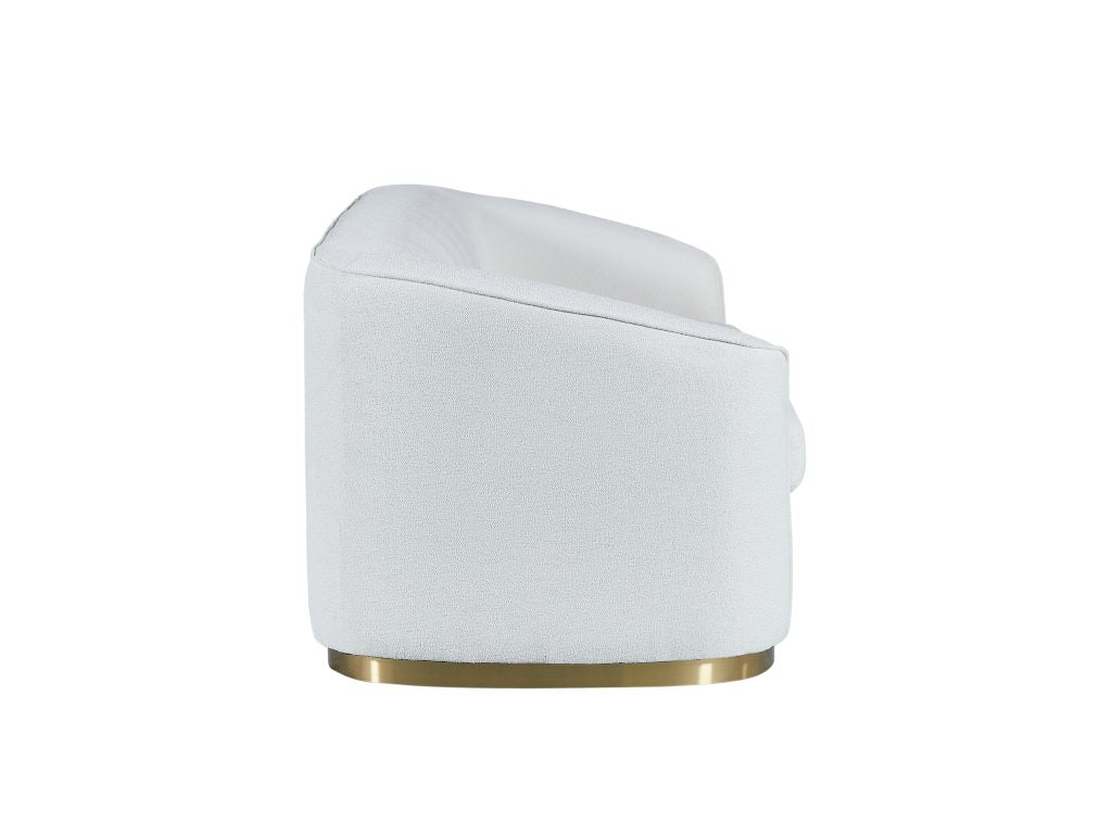 Bellissimo Oro Sofa Gold Base Bertoni Boucle Upholstery