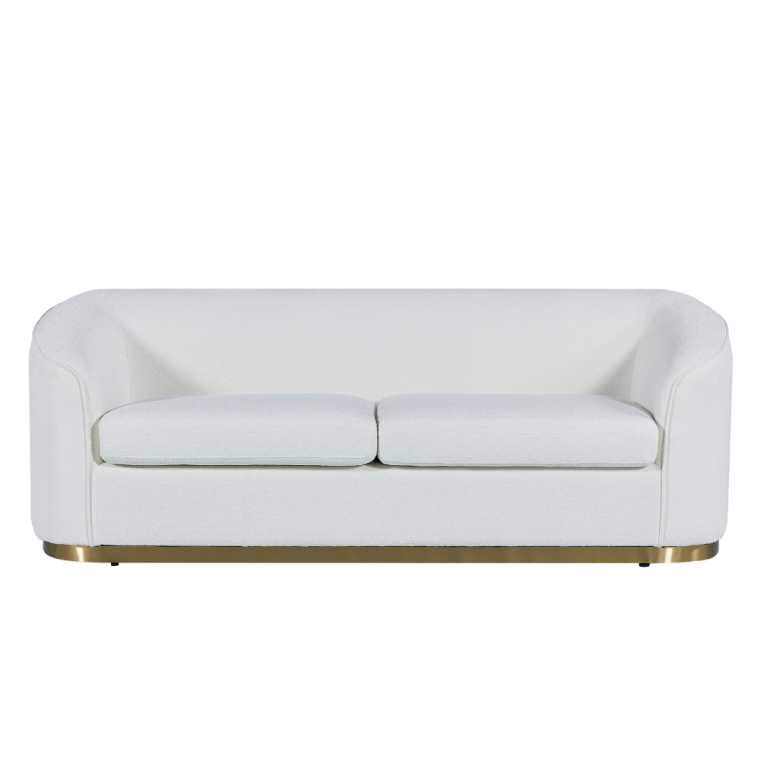Bellissimo Oro Sofa Gold Base Bertoni Boucle Upholstery