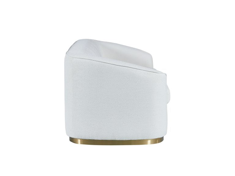 Bellissimo Oro Sofa Gold Base Bertoni Boucle Upholstery