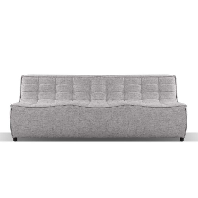 Domus 3 Seater Sofa Upholstered in ‘Domus’ Steel Fabric