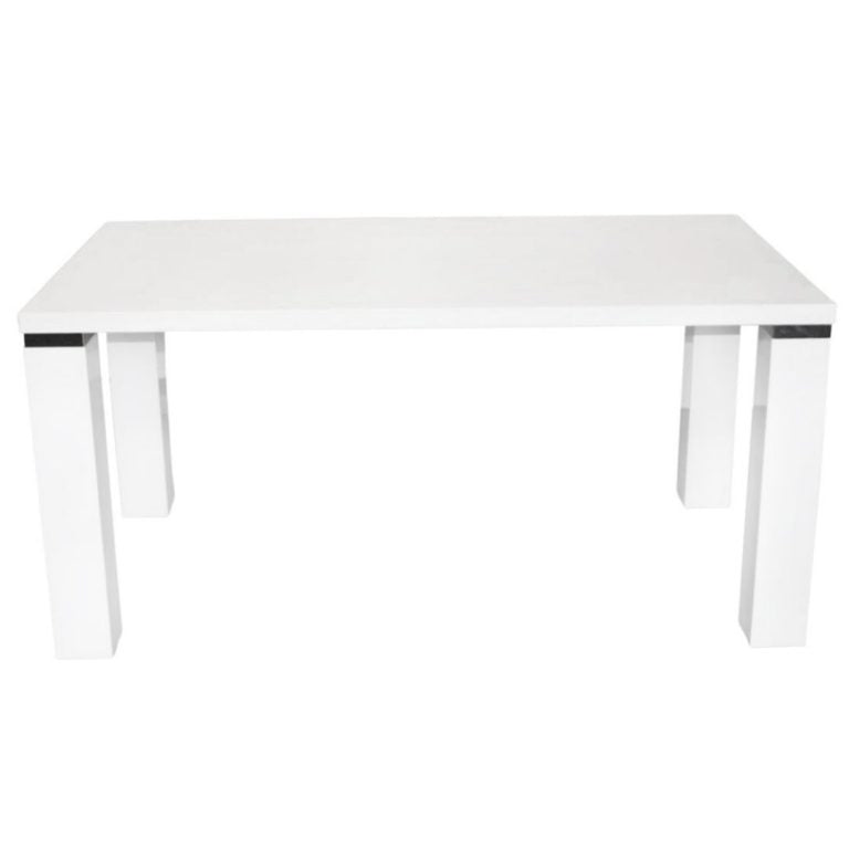 Easton Dining Table 160 x 90 6 Seater White High Gloss