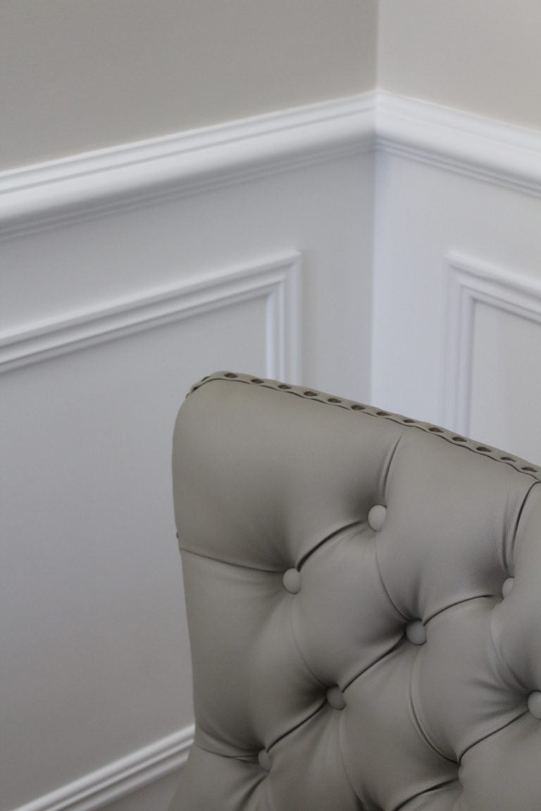 Elena Chair Grey Faux Leather