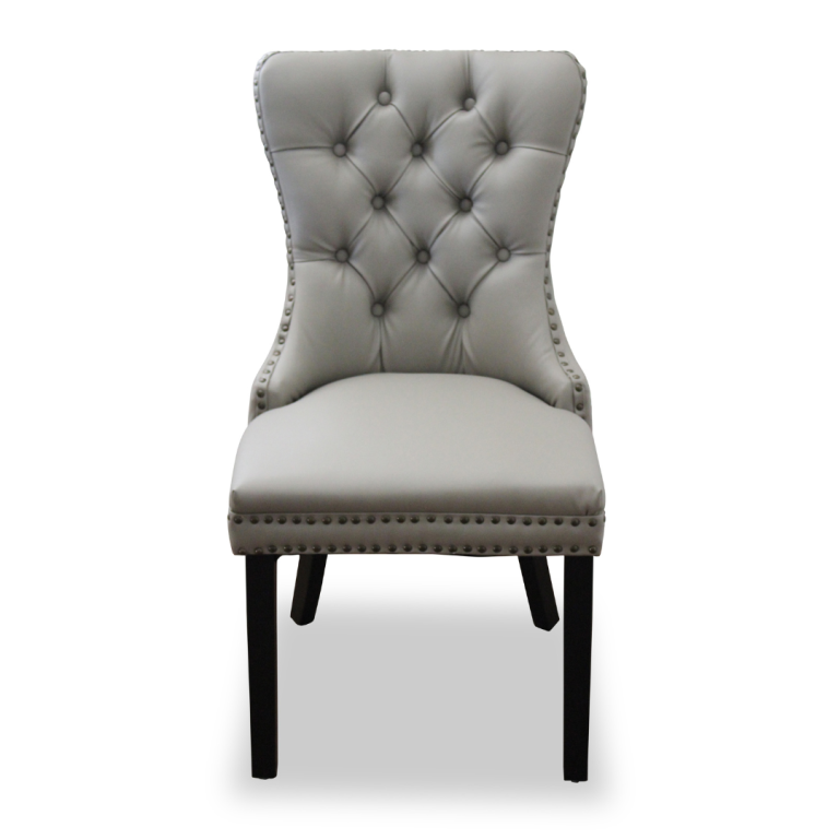 Elena Chair Grey Faux Leather