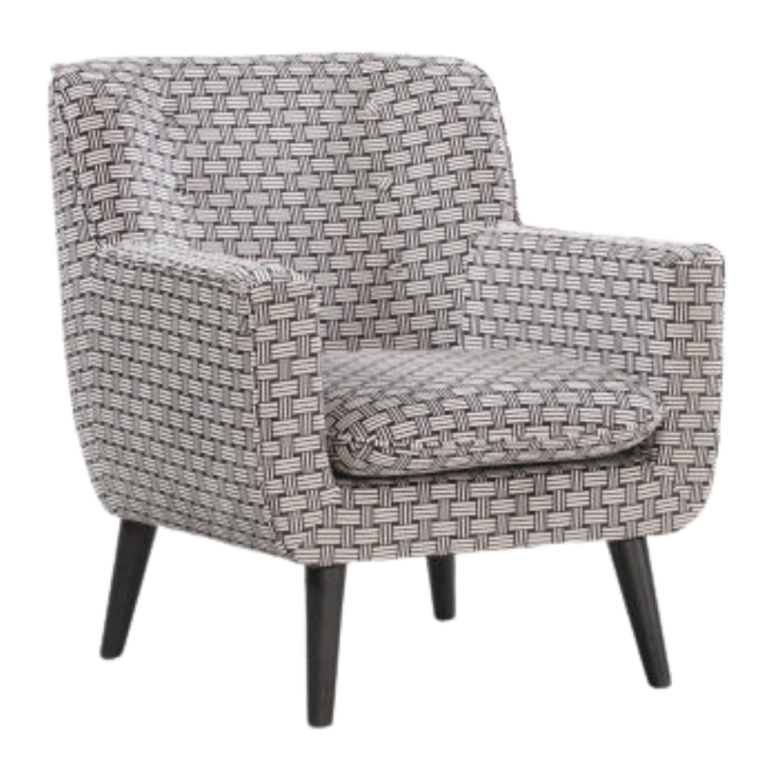 Georgia Chair Upholstered in Monochrome Fabric
