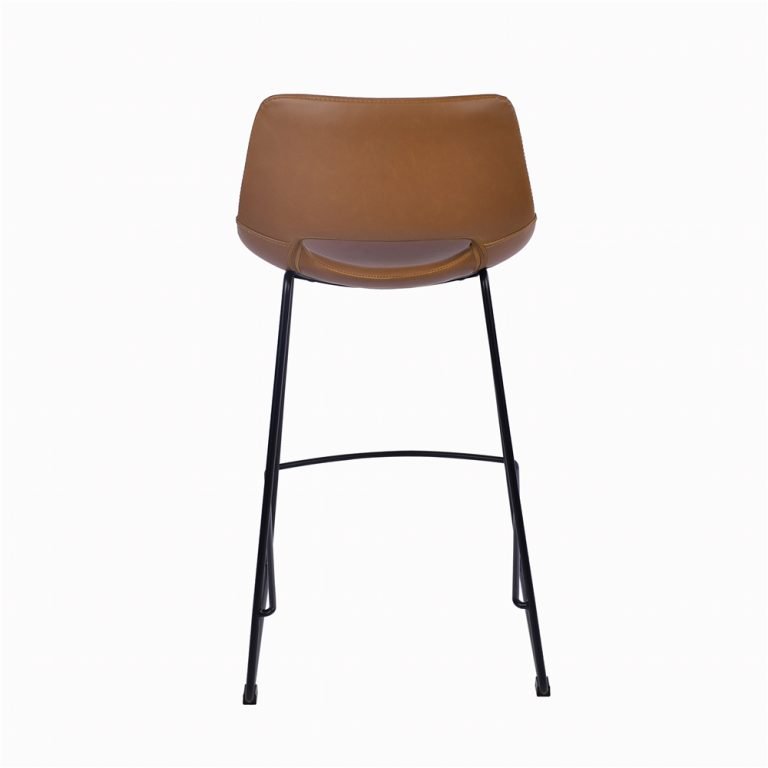 65cm Giova Tan Faux Leather Kitchen Stool