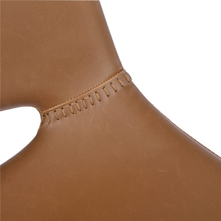 65cm Giova Tan Faux Leather Kitchen Stool