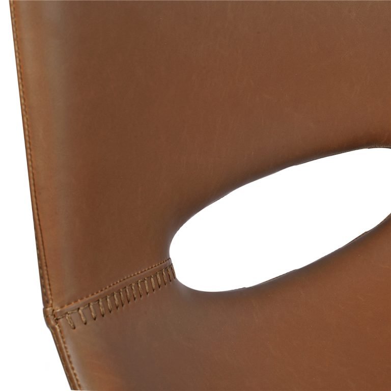 65cm Giova Tan Faux Leather Kitchen Stool