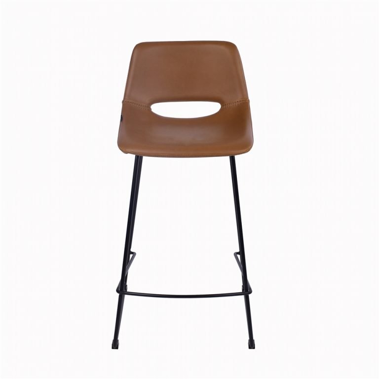 65cm Giova Tan Faux Leather Kitchen Stool