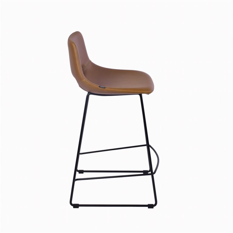 65cm Giova Tan Faux Leather Kitchen Stool