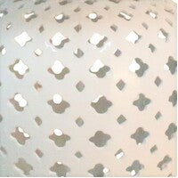 Lattice Tall White Table Lamp with Shade