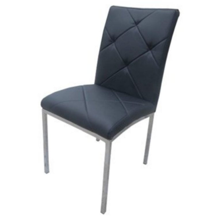 Morgan Dining Chair - Faux Leather/Chrome
