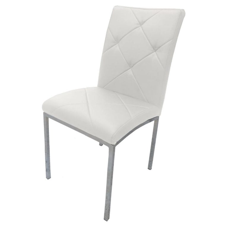 Morgan Dining Chair - Faux Leather/Chrome