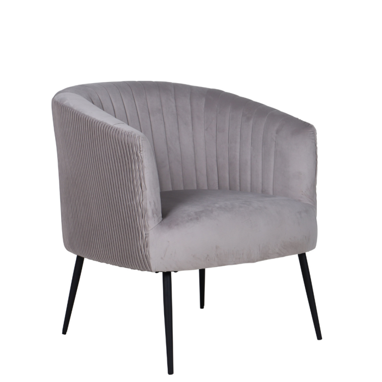 Perla Chair Velvet Fluted Back