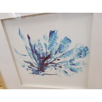 Set of 2 Blue Coral Framed Prints