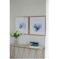 Set of 2 Blue Coral Framed Prints