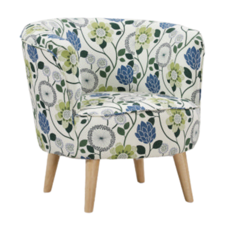 Stamford Arm Chair Upholstered in Scandi Digital Print Fabric