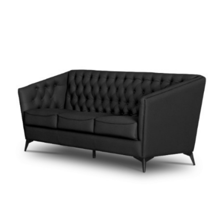 Tribeca Arm Chair Black Faux Leather