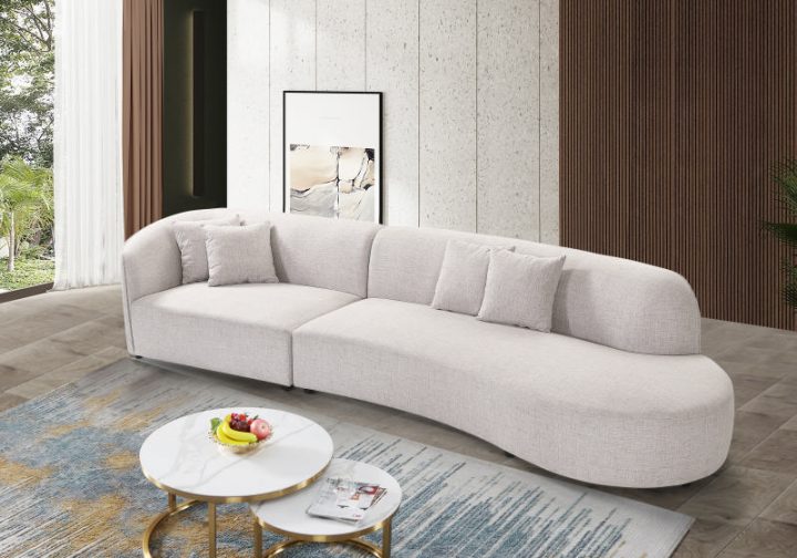Willoughby Sectional Chaise Upholstered in ‘Domus’ Fabric